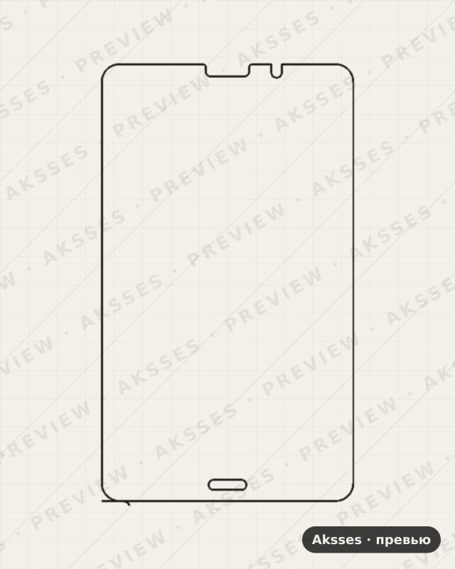 Лекало для Samsung Galaxy Tab A 7.0 2016 (T280-T285), Front Shell, Matte, T280-T285