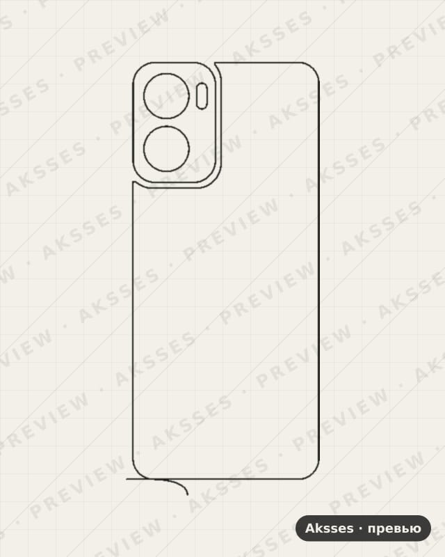 Лекало для Motorola Moto G05, Back