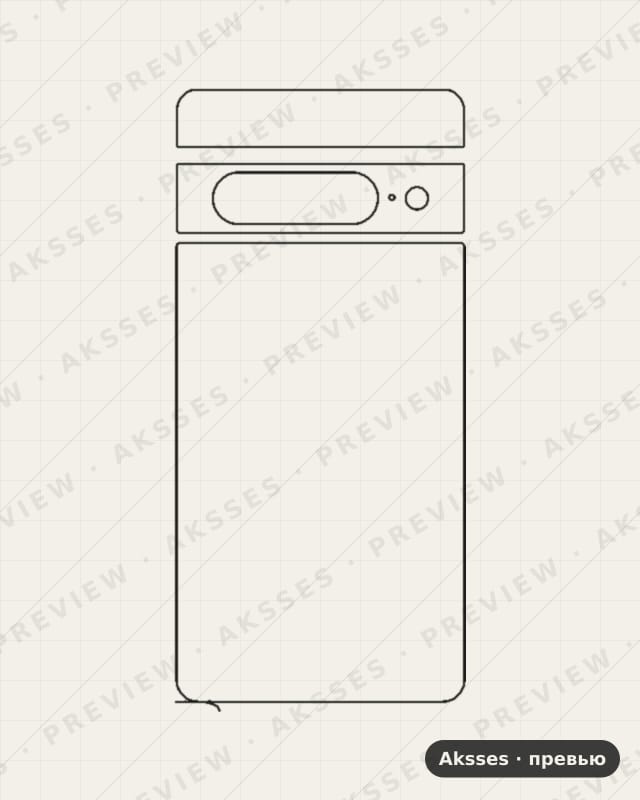 Лекало для Google Pixel 7 Pro, Back, Clear