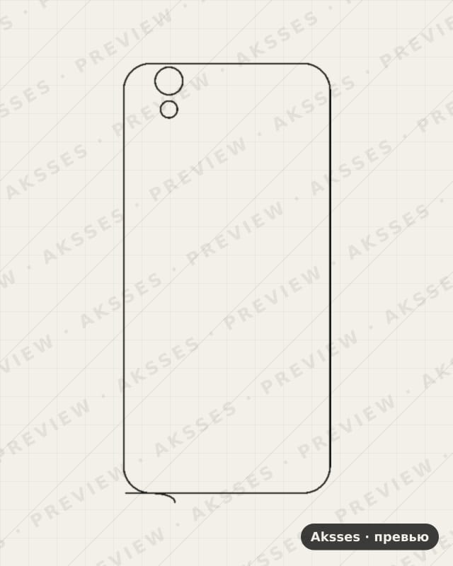Лекало для Sharp Aquos Sense Lite, Back