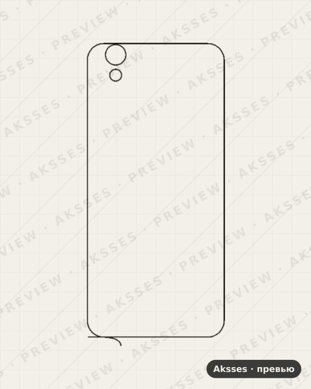 Лекало для Sharp Aquos L2, Back, Clear