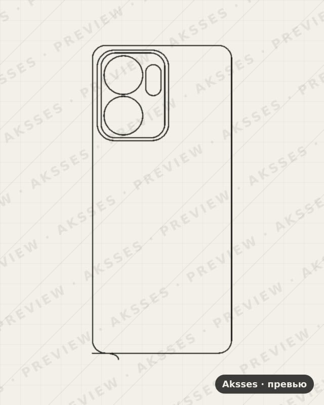 Лекало для Reno-ser. OPPO Reno13 F, Back