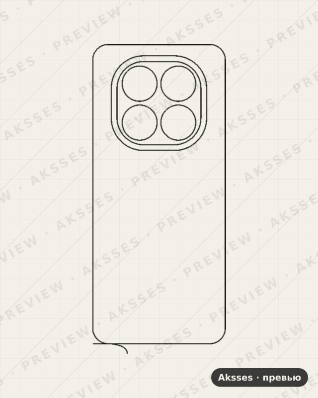 Лекало Mi Poco X7 для POCO-SERIES Poco X7, Back