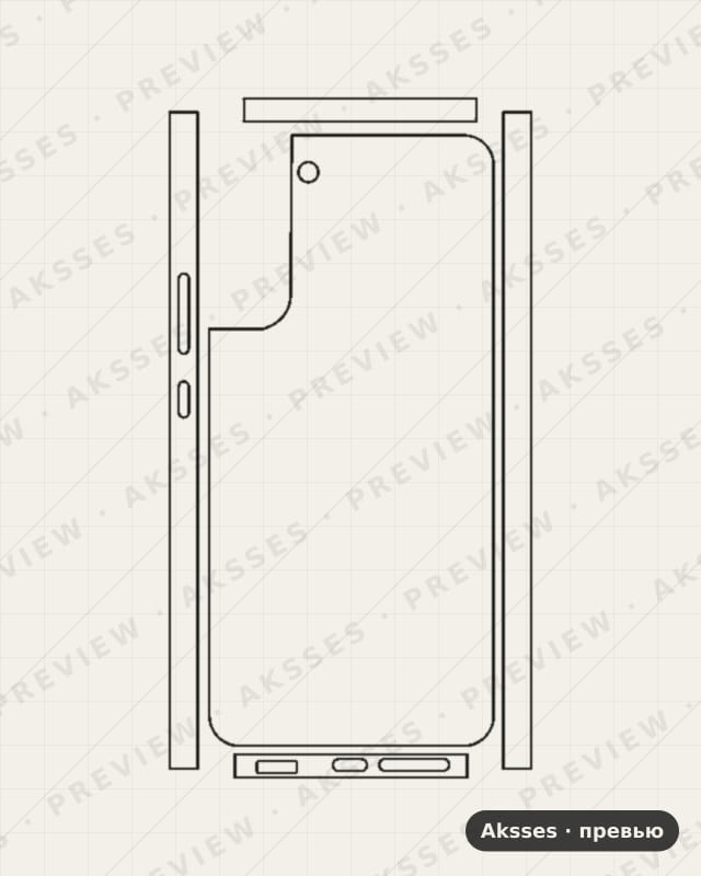 Лекало для Samsung Galaxy S22 Plus 5G, 360°, Clear