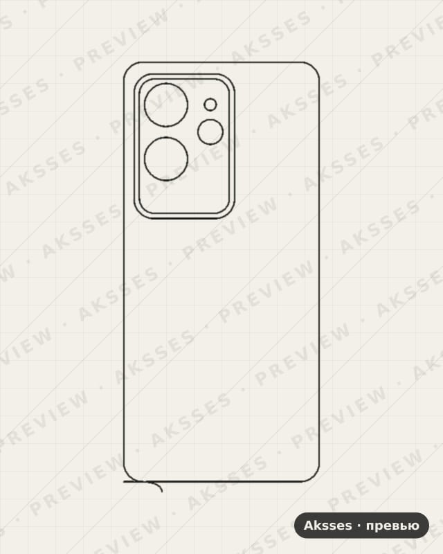 Лекало для GT-ser. REALME GT6 (China), Back, China