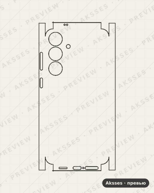 Лекало для Samsung Galaxy S25 Plus, All Inclusive, Clear