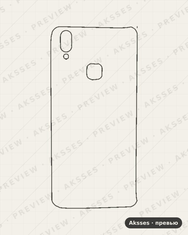 Лекало для Vivo Y85, Back