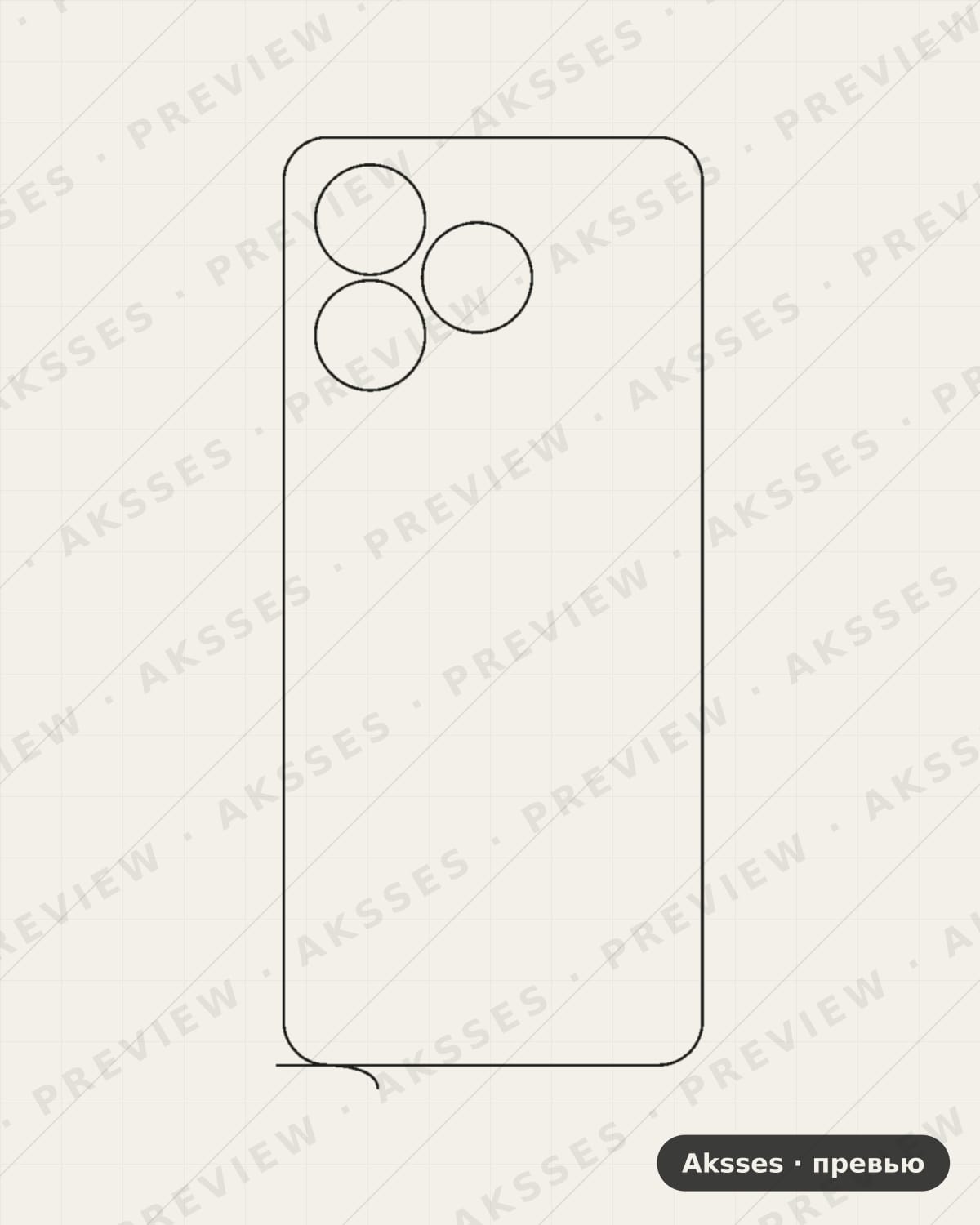 Лекало для Blackview Wave 8C, Back
