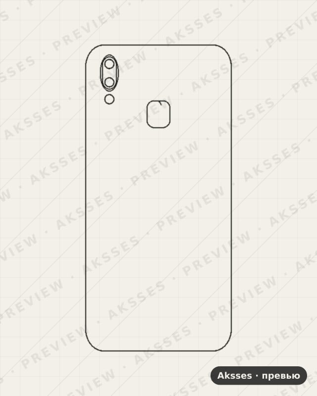 Лекало Vivo Y91i для Vivo Y91 i, Back Cover