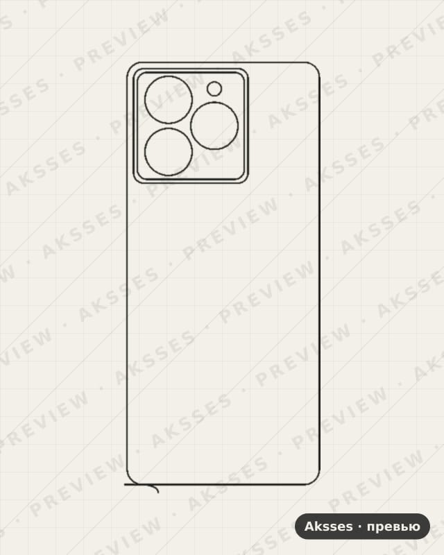 Лекало для Ulefone Note 20 Pro, Back