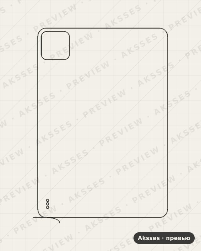 Лекало для Mi Pad 6S Pro 12.4, Back, Clear