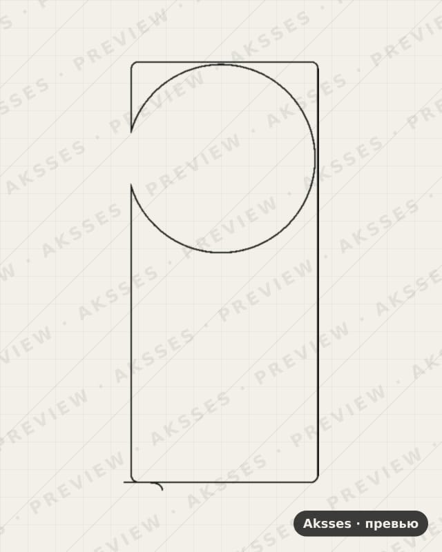 Лекало для Sharp Aquos R9 Pro, Back