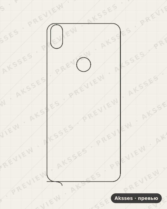 Лекало для Camon-ser. TECNO Camon i, Back, Clear