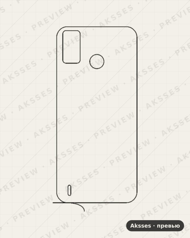 Лекало для ser. TECNO Spark 6 Go (2020), Back, Clear