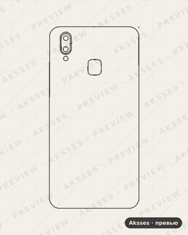 Лекало Vivo Y91C для Vivo Y91 C, Back Cover