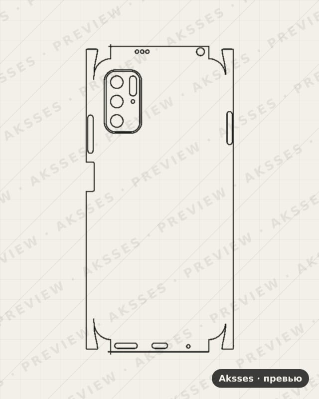 Лекало для POCO-SERIES Poco M3 Pro, All Inclusive