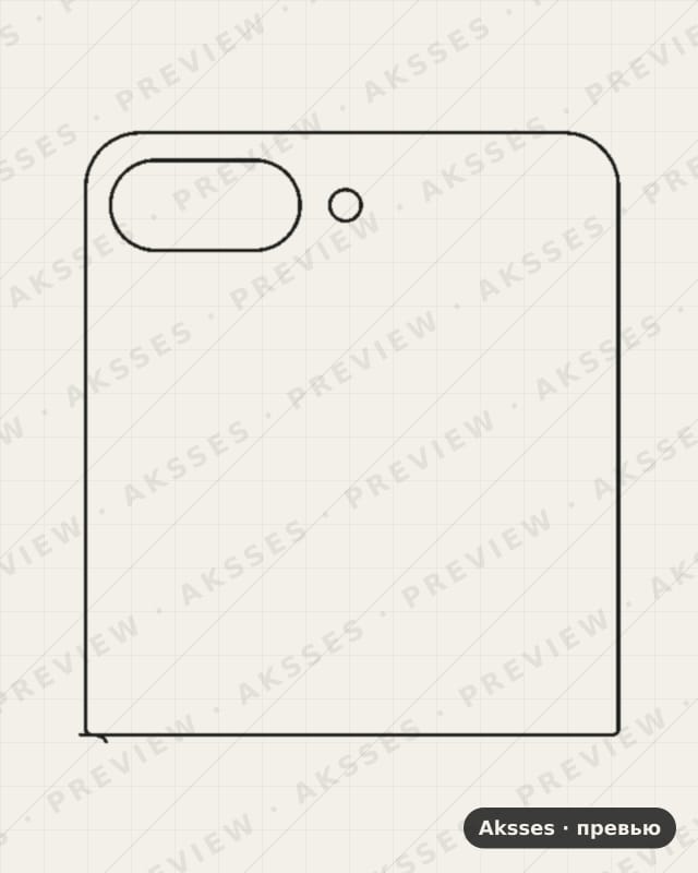 Лекало Galaxy Z Flip 5 V3 для Samsung Galaxy Z Flip 5, Back, Clear