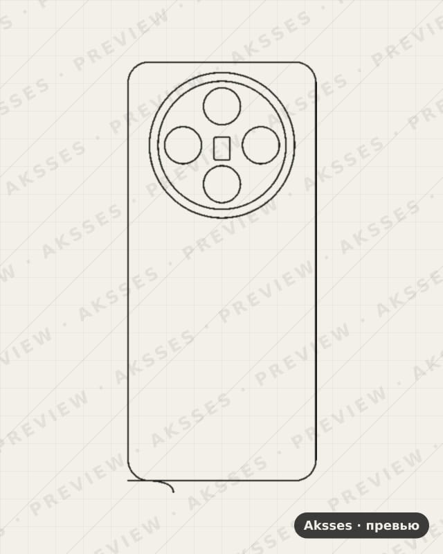 Лекало для Vivo X200s, Back