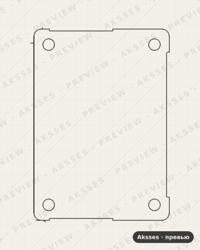 Лекало для MacBook Pro 14 (2021) (A2442), A2442, Back
