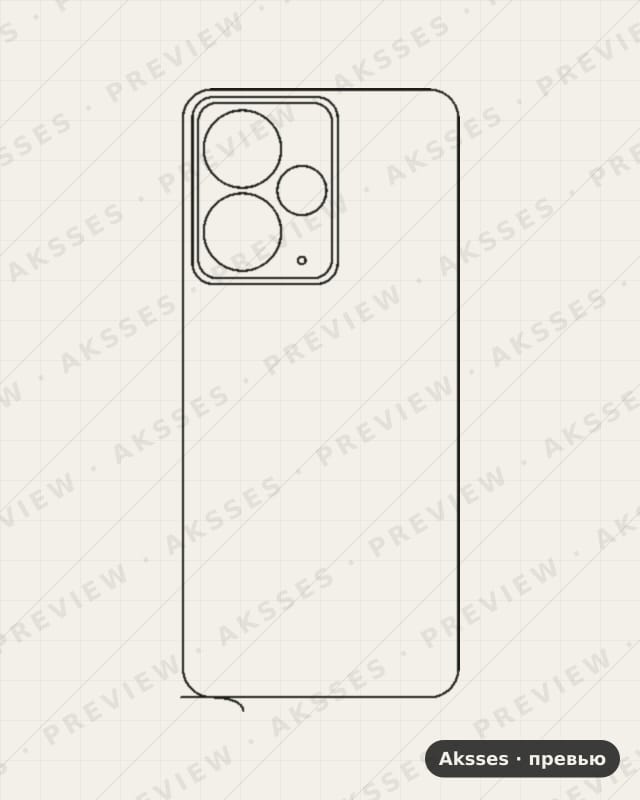 Лекало для Realme 14T 5G, Back