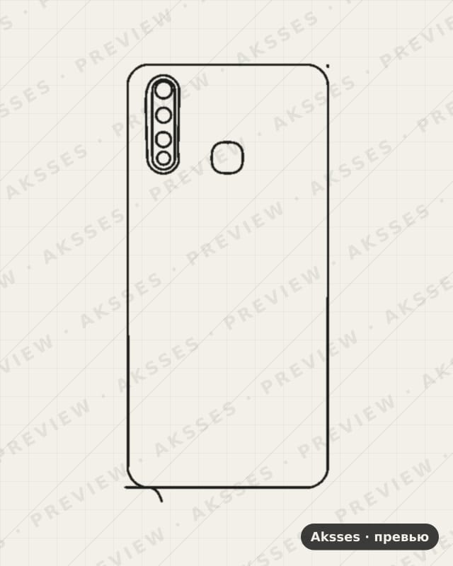 Лекало для Vivo U3, Back Cover