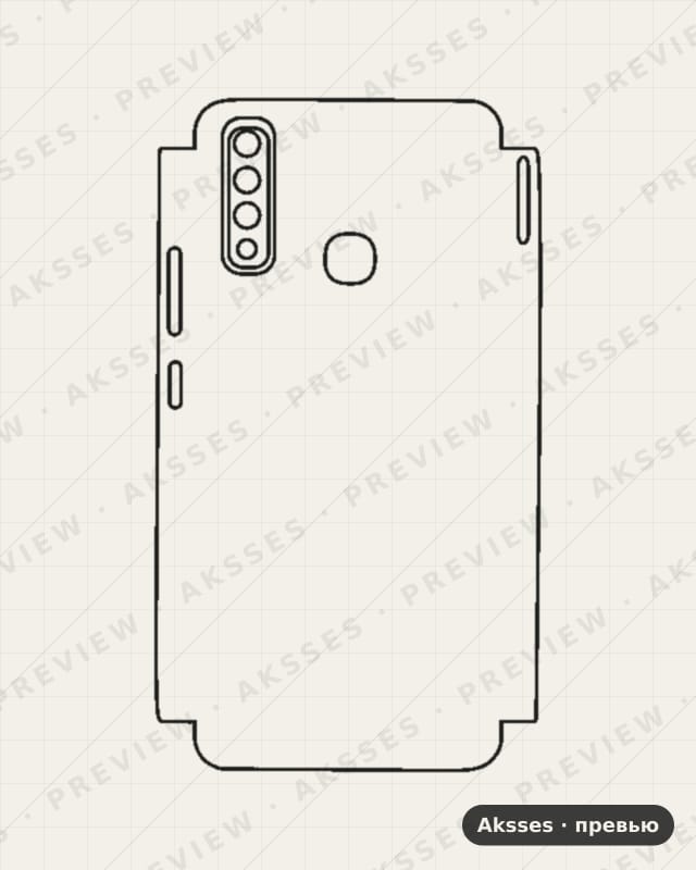 Лекало для Vivo U3, Half Cover
