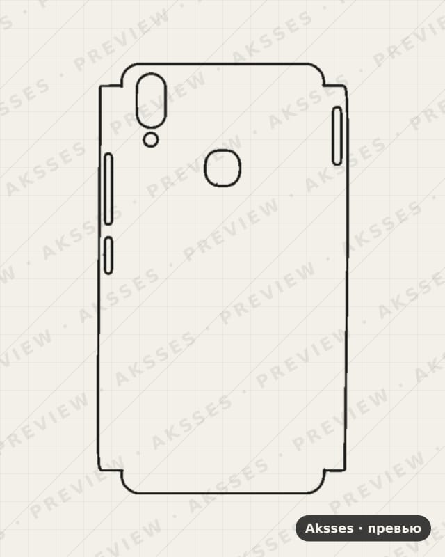 Лекало Vivo X21i для Vivo X21 i, Half Cover