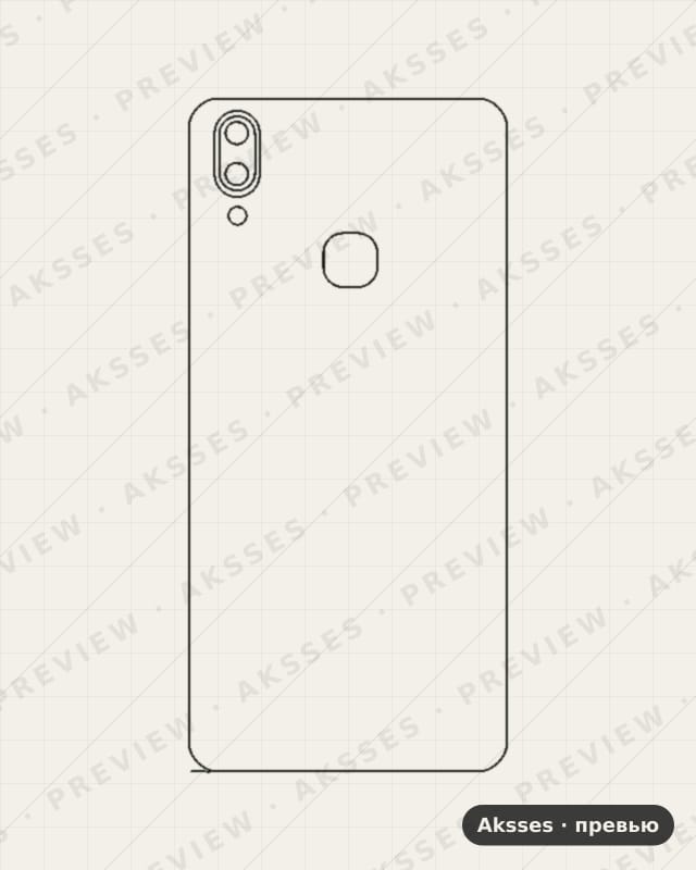 Лекало Vivo X21i для Vivo X21 i, Back Cover