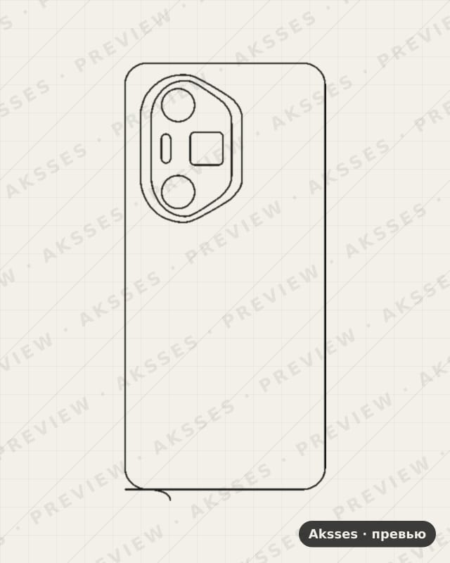 Лекало для Honor 300 Ultra, Back