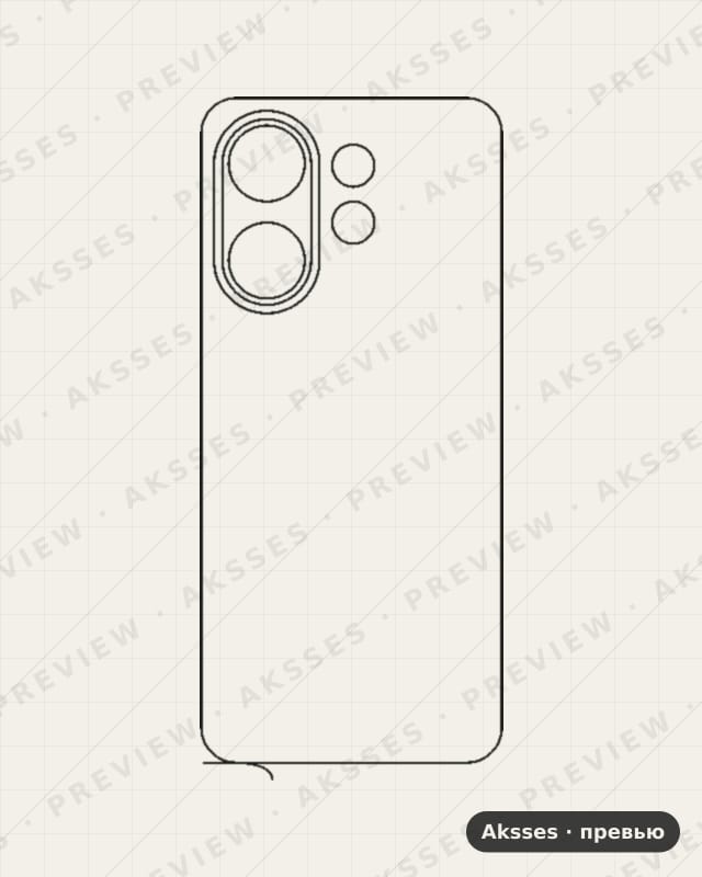 Лекало для Vivo S30, Back