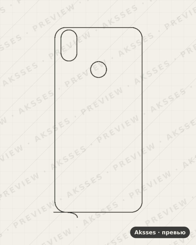 Лекало для Cubot P20, Back, Clear