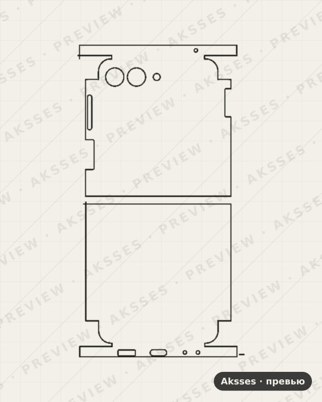 Лекало для Samsung Galaxy Z Flip 5, All Inclusive, Clear, Flexy