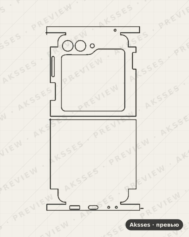 Лекало для Samsung Galaxy Z Flip 5, All Inclusive