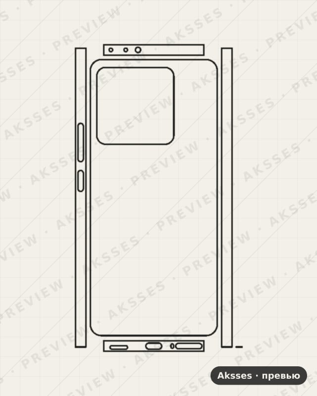 Лекало для Xiaomi Mi 14T, 360°, Clear
