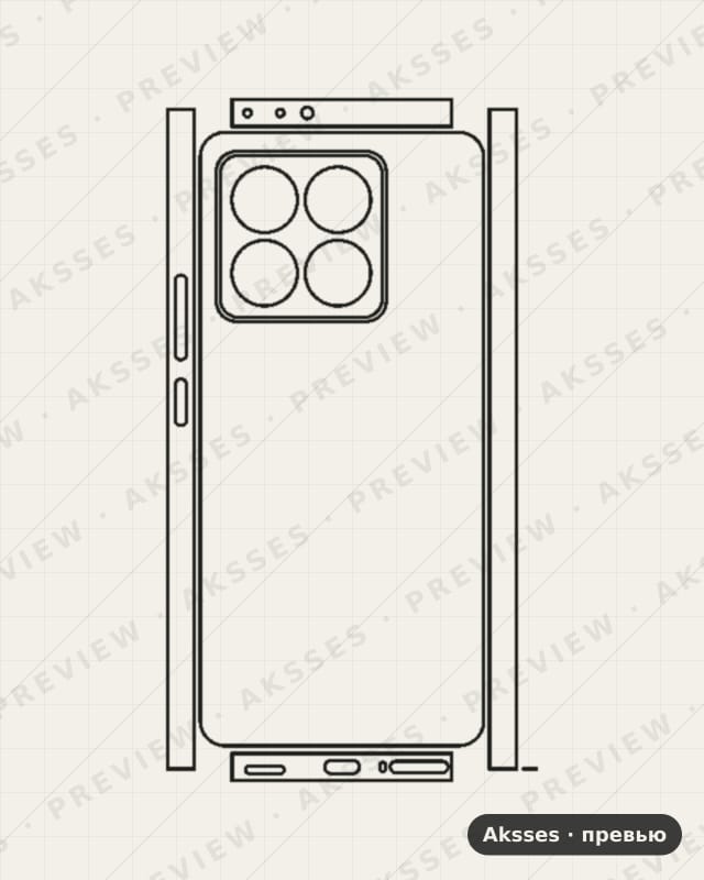 Лекало для Xiaomi Mi 14T, 360°