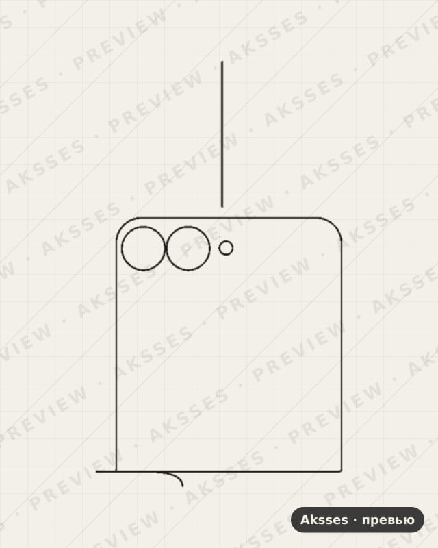 Лекало Galaxy Z Flip 6 V4 для Samsung Galaxy Z Flip 6, Back