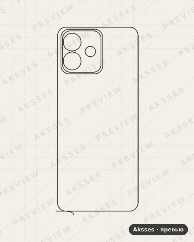 Лекало для Cubot Note 40, Back