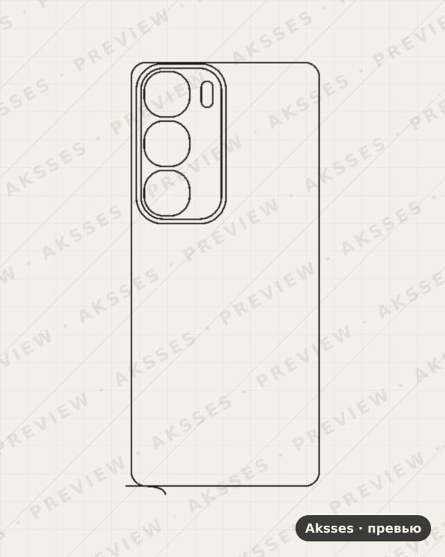 Лекало для Vivo Y50 5G (2025), Back