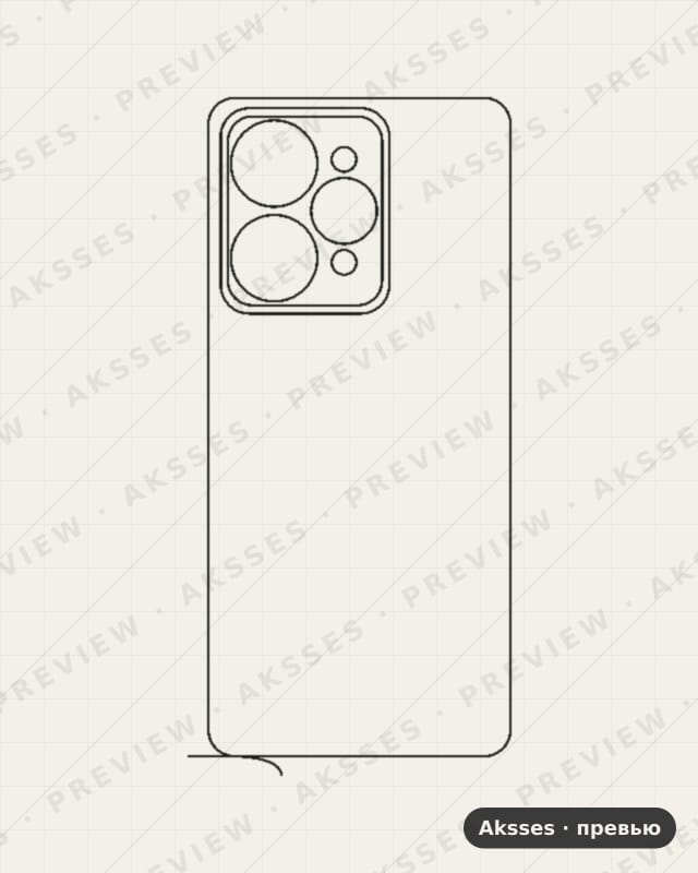 Лекало для Realme 15 Pro 5G, Back