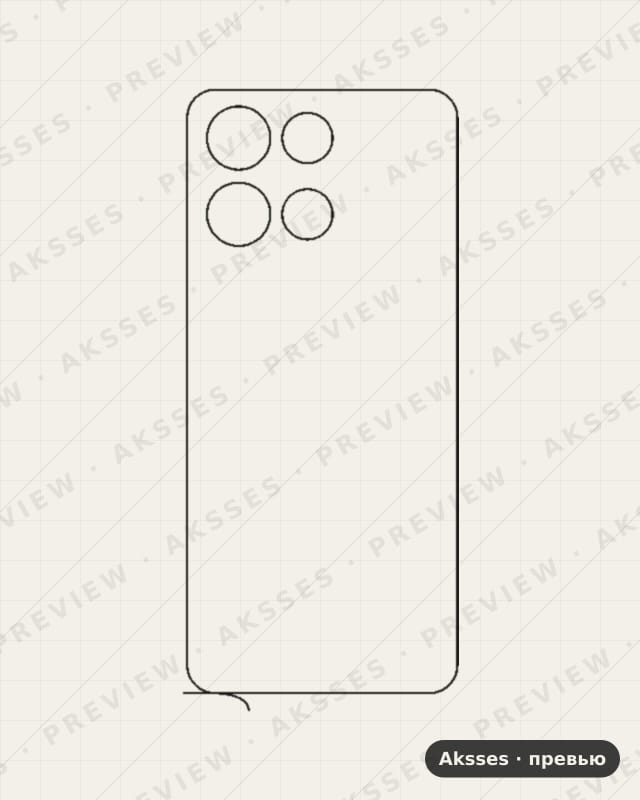 Лекало для Motorola Moto G56, Back, Clear
