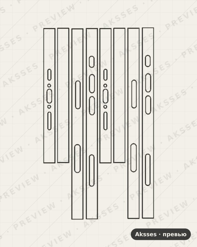Лекало для iPhone 16, Clear, Side Part