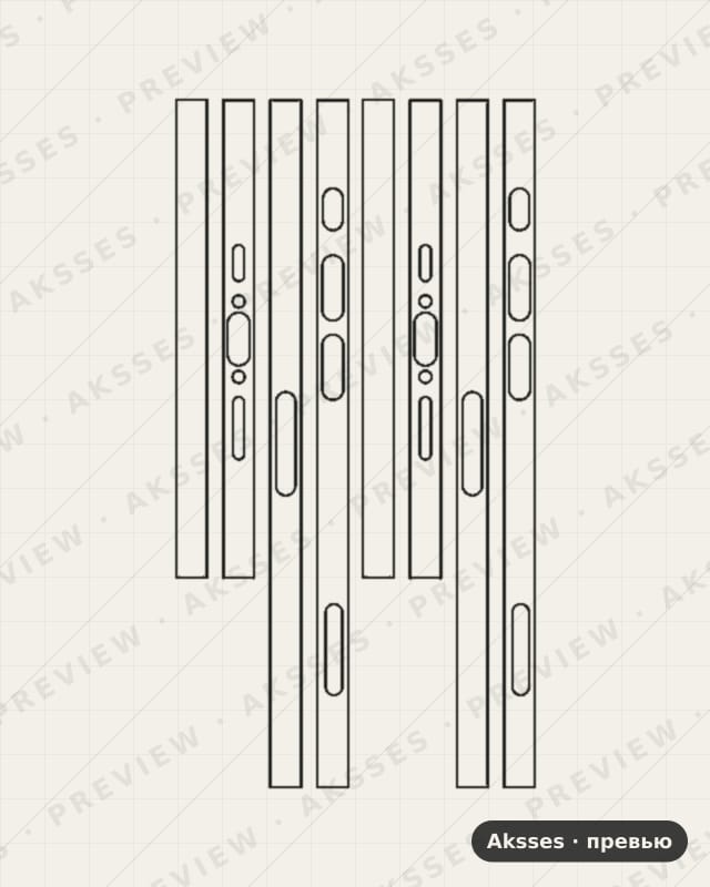 Лекало для iPhone 16e, Clear, Side Part