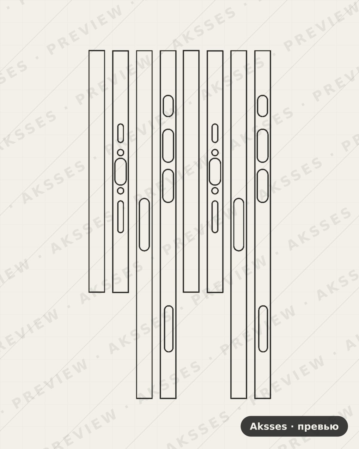 Лекало для iPhone 16e, Clear, Side Part