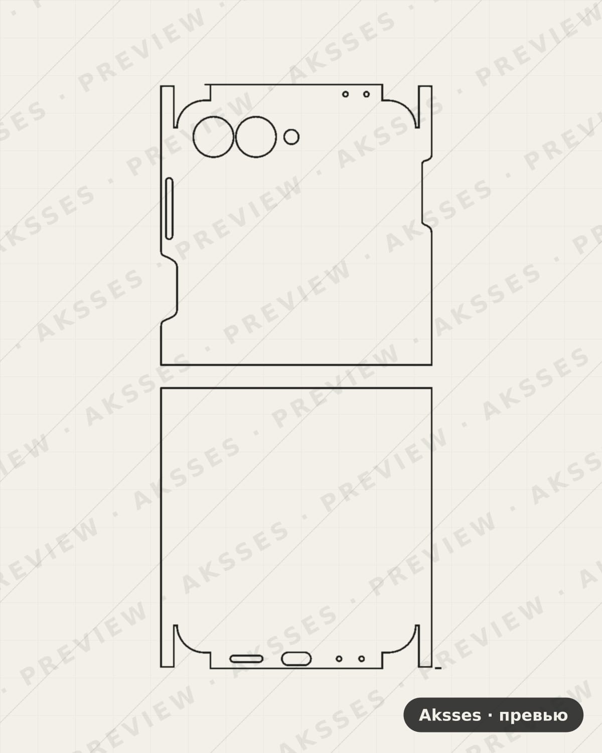 Лекало для Samsung Galaxy Z Flip 7 FE, All Inclusive, Clear