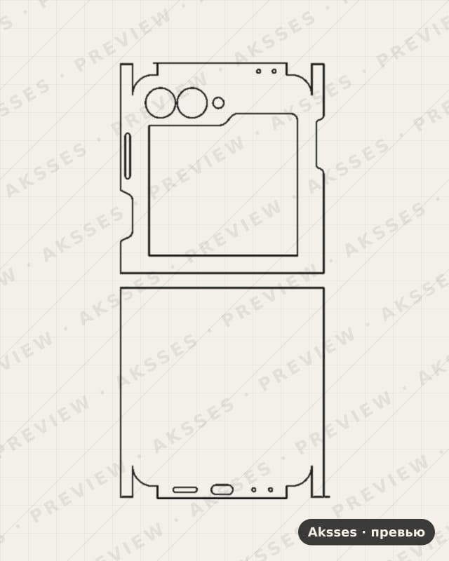 Лекало для Samsung Galaxy Z Flip 7 FE, All Inclusive