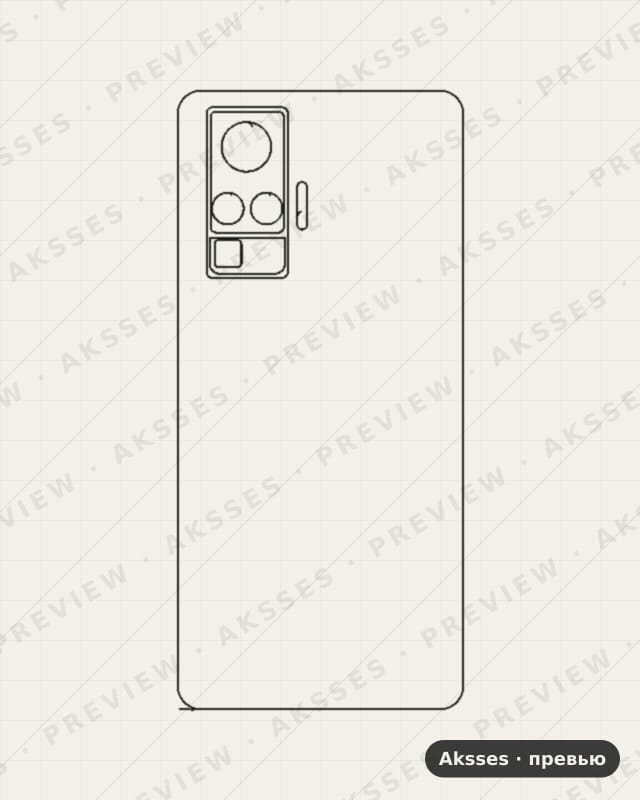 Лекало для Vivo X60S (V2006), Back Cover, V2006