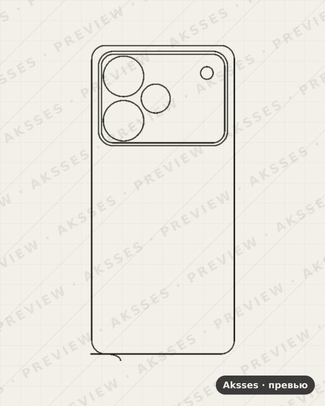 Лекало для P-ser. REALME P4 Pro 5G, Back