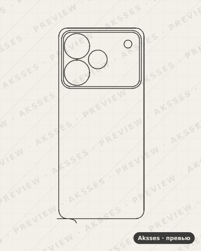 Лекало для P-ser. REALME P4 5G, Back