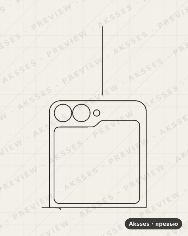 Лекало Galaxy Z Flip 7 FE V2 для Samsung Galaxy Z Flip 7 FE, Back