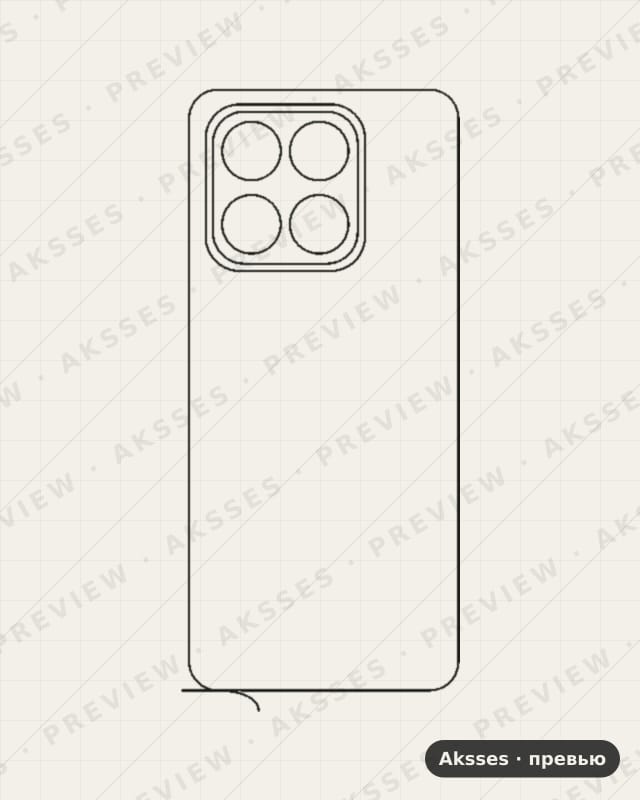 Лекало X10, X20, X30, X7, X8, X9 X7d 5G для Honor X7d 5G, Back